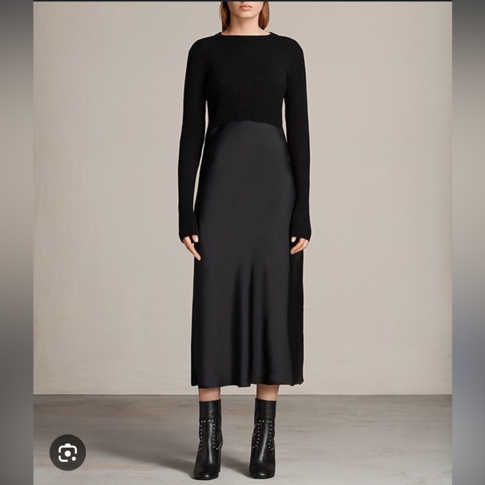 AllSaints Black Kowlo Dress